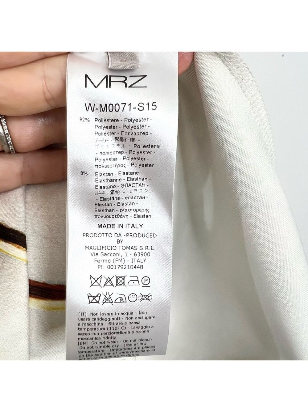 MRZ Italy designer drop shoulder half sleeve oversized graphic print top S - Picture 14 of 15